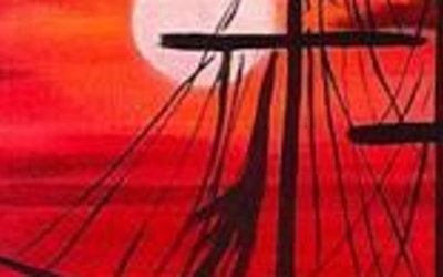 Ship Sailing on a Red-Tinted Sea – Paint and Sip by Classpop!™ Tickets, Mon, Feb 26, 2024 at 7:00 PM