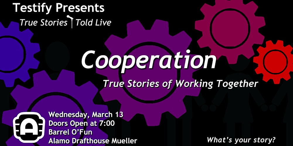Testify Presents: Cooperation – A Storytelling Show Tickets, Wed, Mar 13, 2024 at 7:30 PM