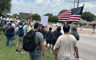 Suburban Dissent: Retirees and families rally at Pflugerville 'No Kings' protest